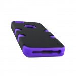 Wholesale iPhone 5 5S Hard Hybrid Case (Black-Purple)